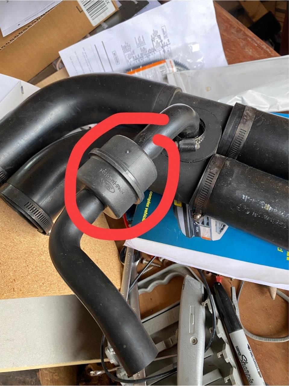 Check valve on 460 intake/IAC tube? Ford Truck Enthusiasts Forums