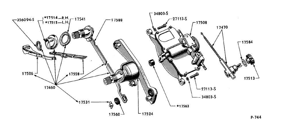 1950 F1 Dual Wiper Exploded View