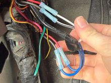 red/brown wires spliced and going to unmarked module