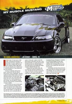 November 2009 issue of Muscle Mustangs &amp; Fast Fords Magazine