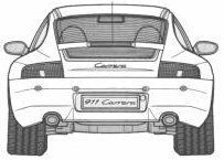 porsche 911 carrera back view