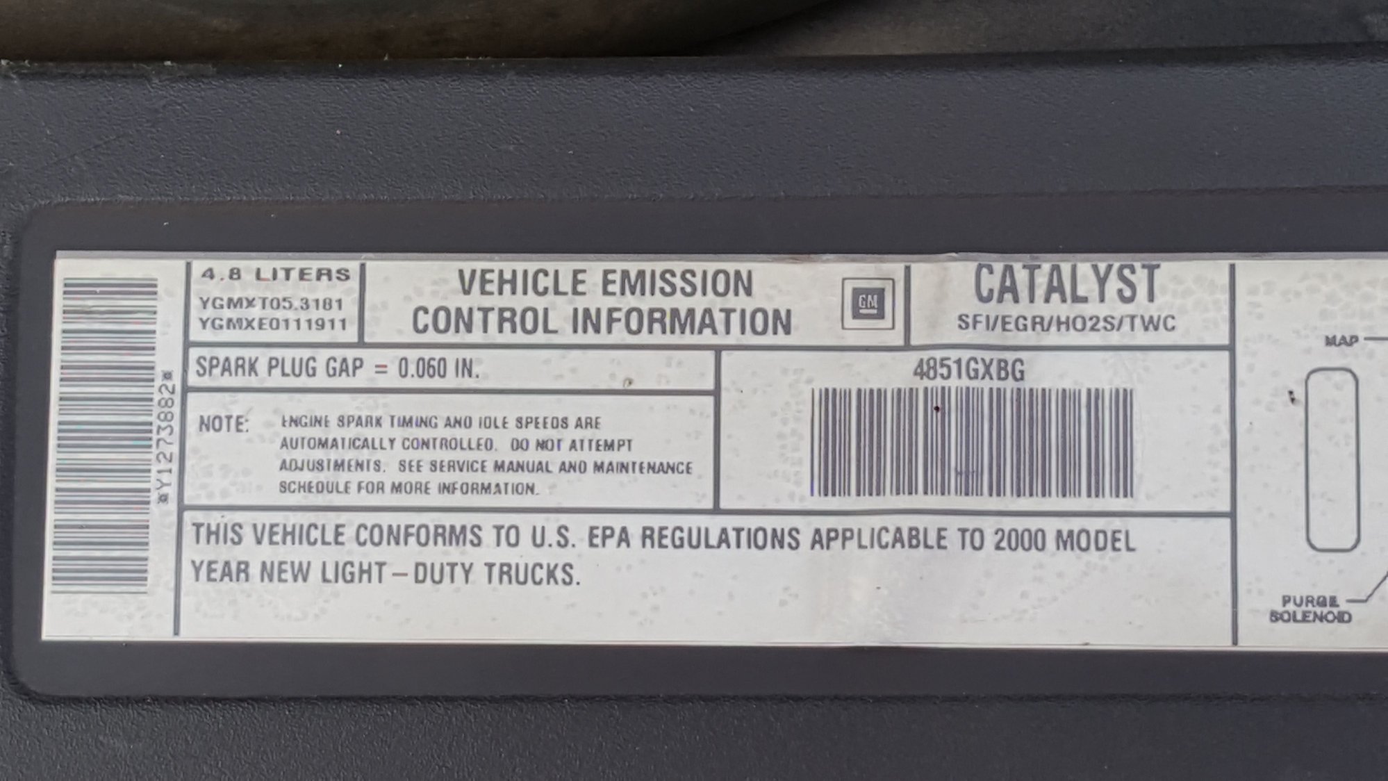 2000 GMC Sierra SLE 4.8L 68000 miles California emissions GM Forum Buick, Cadillac, Olds