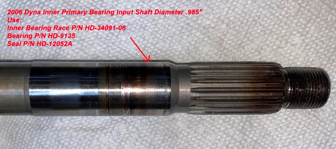 2006 Inner Primary Bearing 3 and Transmission Main Drive Gear Bearing Removal Photos Harley