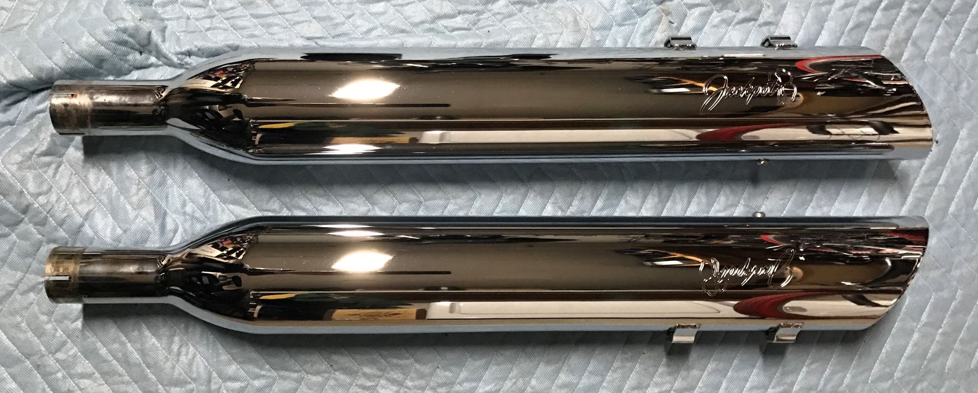 Jackpot 4" Dyno Tuned Mufflers w/Standard & Comp. Baffles Harley