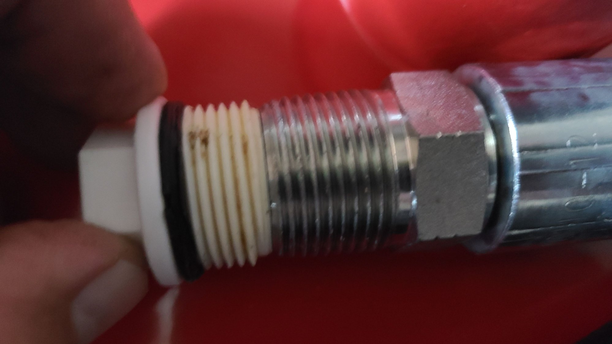 Provided plastic cap in the pump versus 3/4 inch pipe.