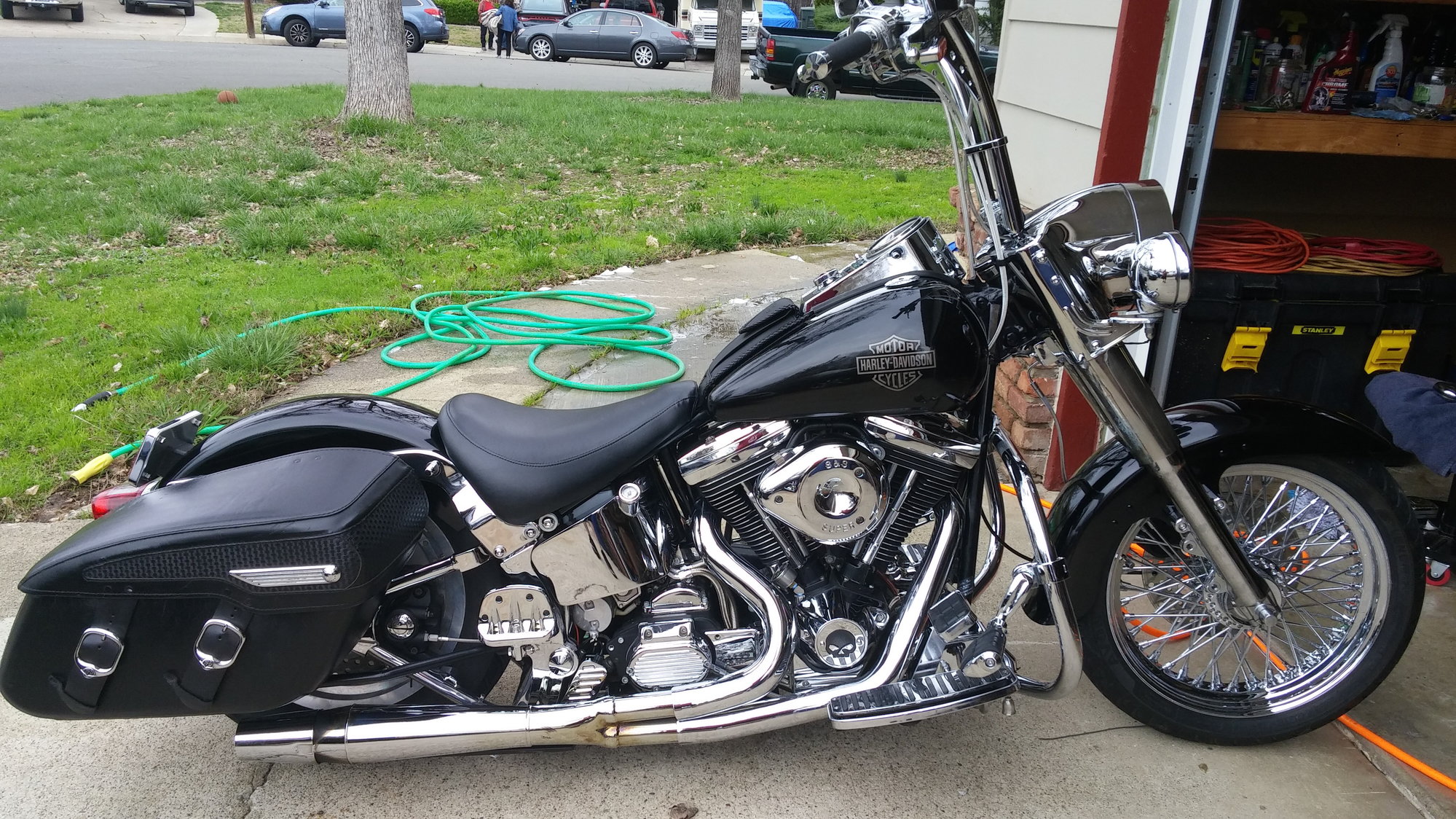 road king with hard bags