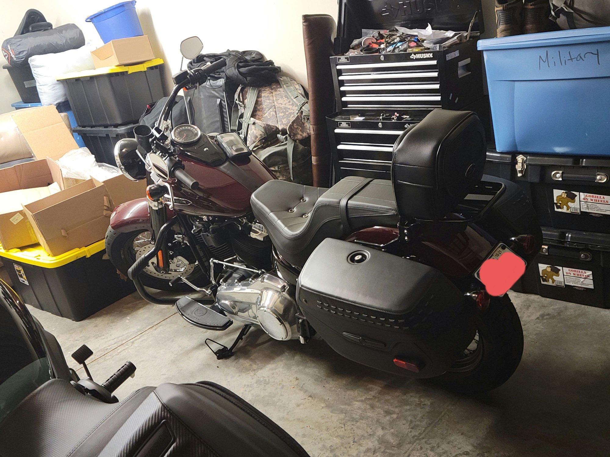 2019 Heritage Classic Saddlebags on 2020 Softail Slim Harley Davidson