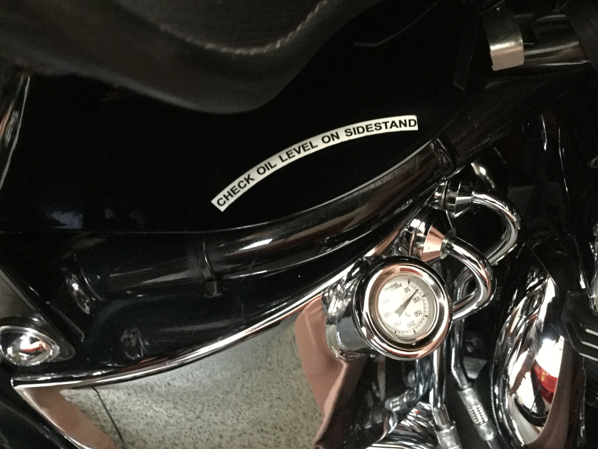 Softail Oil Check Jiffy Stand or Standing Up...? Page 2 Harley