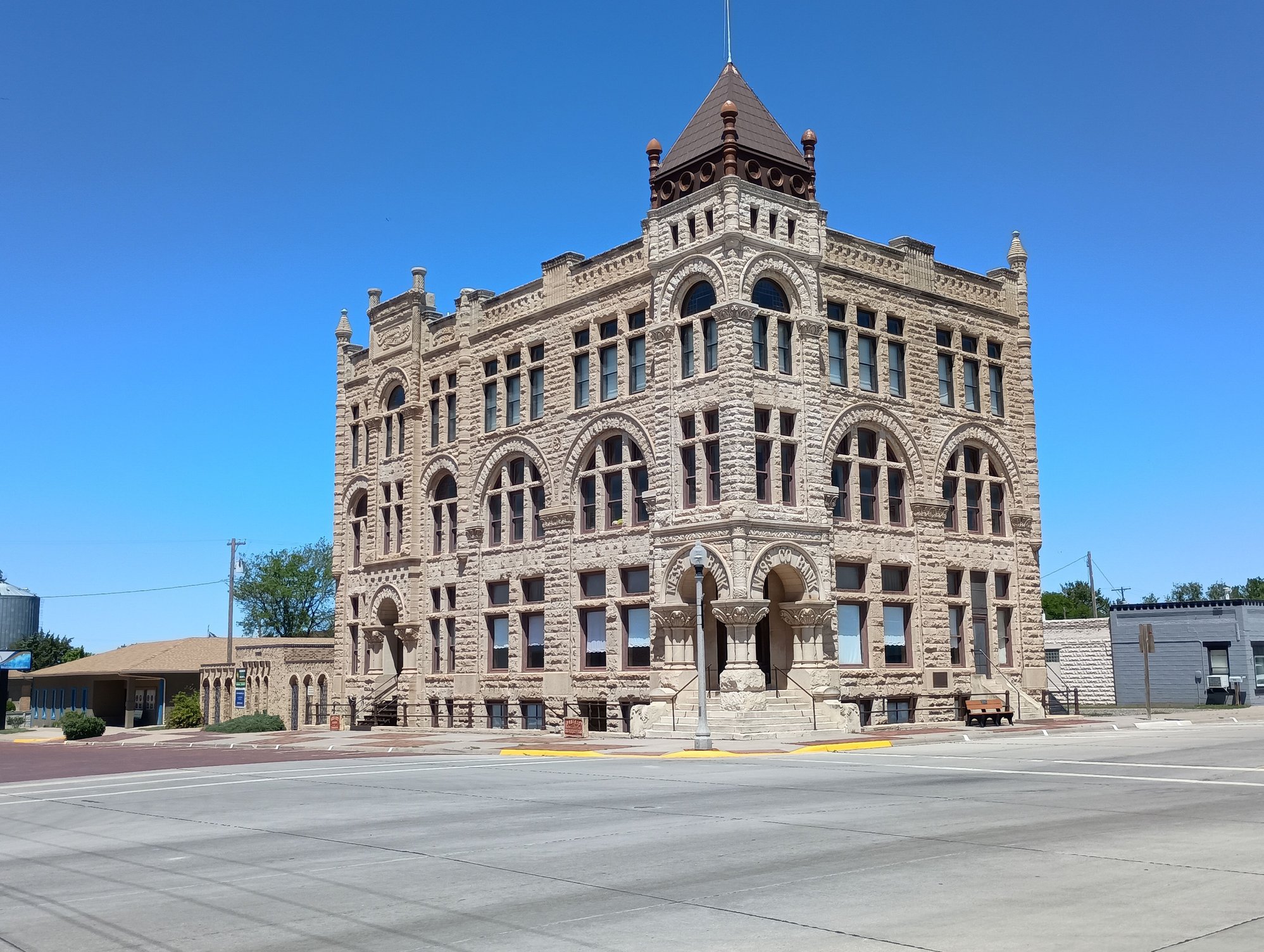 Of course the bank was the biggest building in these small towns.