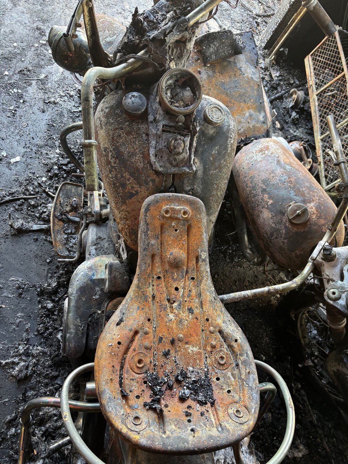 Has anyone had experience with restoring a burned up motorcycle? I haven�t but I�m thinking of rebuilding it. I don�t think I�ll be able to acquire everything to make it original again, had only 45,000.
