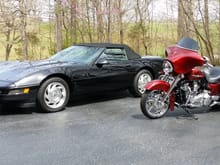 95 corvette and 2009 Streetglide