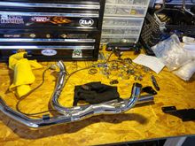 Installing O2 sensors, flanges prepped for heat shields