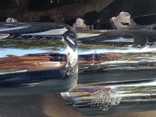 Scratch in heat shield.