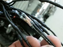 Sealed up and soldered connection.