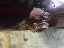 Upon further inspection I discovered previous owners quality work in leak repair. Looked good until i put it on the bike and let the gas thru the leak. Now i know why i got a good deal on it. Can only blame myself for not inspecting closer.