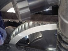 This is the shock adjustment knob. its on the left side and points downward. its a fairly hard turn without a lot of space to maneuver.