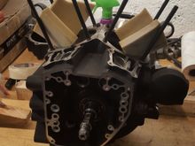 Cases back together, ready for cam chest components.