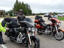 2nd day after crossing the Mackinac Bridge. Rain has subsided and we removed the gear.