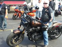 Ready for the demo ride. A 2019 Fat Bob.