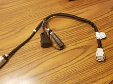 Finished harness with 8 pin male connector installed