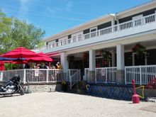 The outside of the Beach Club.