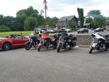 Bikes parked for the evening.