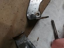 Part of the broken bracket.