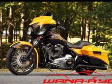 21" Boss Contrast Cut Wheel with Matching Rotors, Vance & Hines True Dual Exhaust, and RC Components Black Mufflers