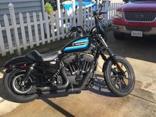 Pipes and air cleaner this weekend. Forward controls, new headlight, LED turn signals and fender luggage rack going on this week.