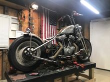 I took the slip ons off because they didn’t fit with the hardtail. I’m not sure what exhaust I’ll do. Honestly I like the look of just the wrapped headers. 