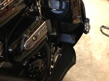 Hertz speakers in Harley lowers, defiance floorboards with defiance brake pad
