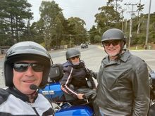 This trip was a sendoff for my wife's cousin and his wife.  That's the '14 CVO they flew down from WA to pick up after buying it sight unseen.  Beautiful bike.  We parted ways here, in Carmel.  They went north, and I went back south for the 154 mile ride home.  Here 91 octane was still $6.99 but better than Big Sur.