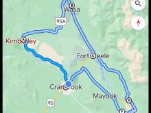 … it’s about two hours of riding… But I’ll spend four hours doing it… Stop for coffee in Kimberly, and again in Fort Steele…I won’t get up here on the bike again this year, so I will do my SundayRounder up against The Rocky Mountains… Next Saturday I ride back to the coast, stay a week … And drive my car back up for October… I have a bunch of work to do up here this fall.