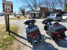 Nice little store full of memorabilia and snacks. My bike is the black one. My friend's is the other black one. <grin>