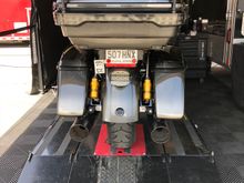 A quick update . The trip has been awesome.
More details and photos later.
We’ve made it to Laconia and and made a major change in the rear suspension. After getting beat up on the roads from Rapid City, SD to New Hampshire. My wife was sore at the end of each day and not very happy All I can say now happy wife, happy life.
Seriously, the Ohlin shock staff at the raceway did the install , correct springs, sacked out the suspension, set up rebound & preload .set the bike up for 2 up riding .