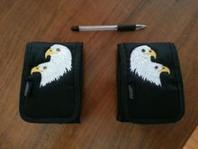 Machine embroidered the eagles
