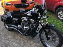 The hd mustache on a 08 superglide, should look similar on yours.