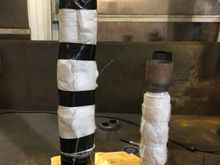 Sorry I thought this pic was in the last post. This is the baffle I made alongside the stock bassani one that came with the exhaust. 