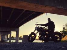 Under a bridge in Iberville village, Quebec province.