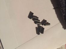 these are the stainless leader sleeves I used on the speaker wire.