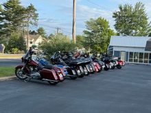 Canadian bikers at motel