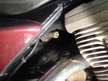 here's where I mounted the starter button.