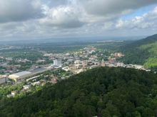 Hot Springs as viewed from the North Mountain Tower.