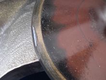 Dent or chip out of valve tulip