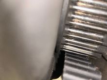 Took a photo the belt and the motor sprocket. The belt might be a little to the right....
