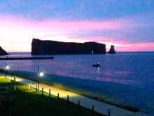 A view from our balcony at sunset