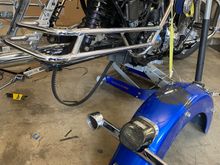 I may as well go ahead & upgrade the rear brakes and the swing arm bushings since I’m in this far.

What the hell, it’s just a small cost adder compared to tearing it down and doing it later.
It should be a snap with all the tins off.