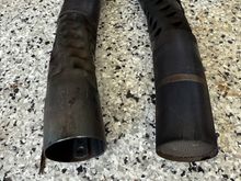 These are the PCX baffles. Notice the “catalyst” that takes up 2-3 inches of one end. Yuck!