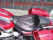 Bagger Seats Red Flames
http://www.sideroadcycles.com/AmericanMotorcycles/Seats/Motorcycle_Seats.html