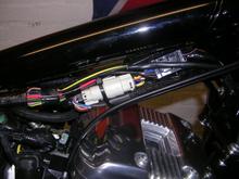 remove factory plastics then tidy wires cable tie and tape